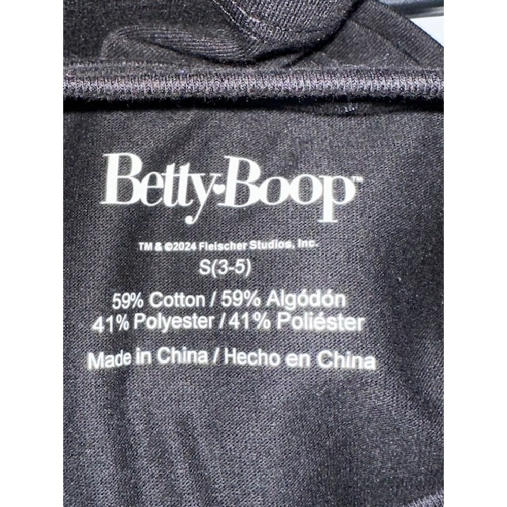 Betty Boop Graphic T-Shirt Adult Black Short Sleeve Tee Retro Pin Up - Picture 5 of 5